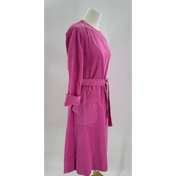 Antik Batik Anthropologie Pink Corduroy Dress A line Tie Waist 36 S M NWOT - Picture 3 of 11